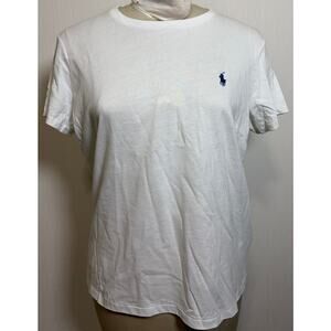 Polo Ralph Lauren White Women’s Size Extra Large Cotton V-Neck T-Shirt